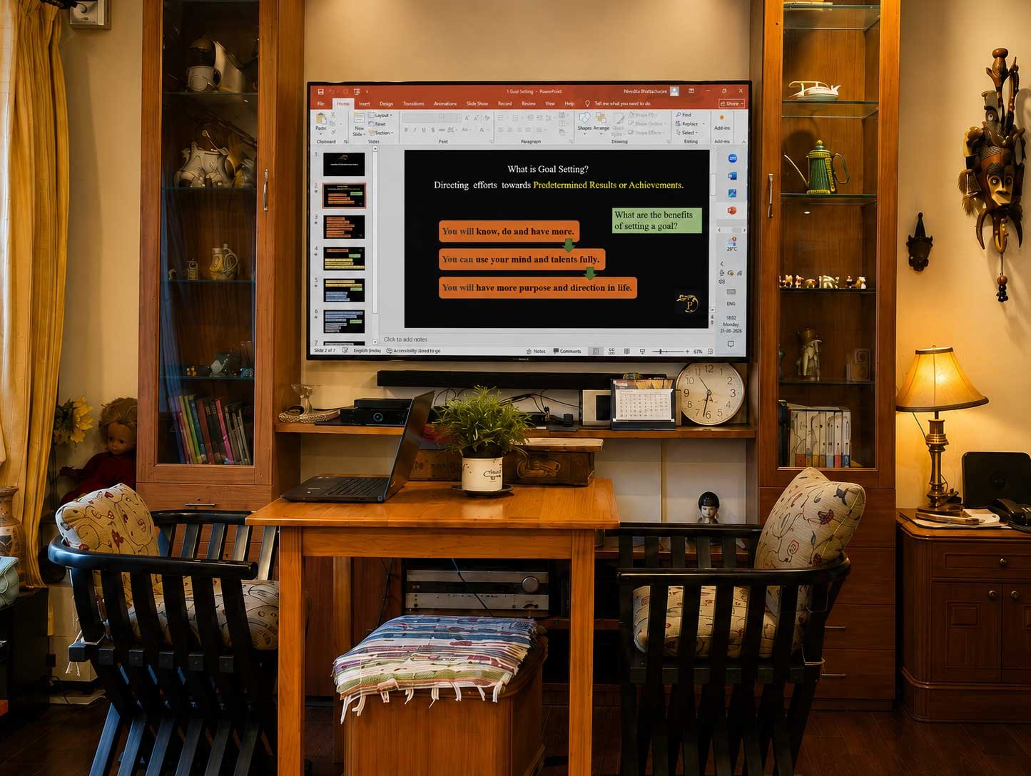 Audio visual aids are used in skill training